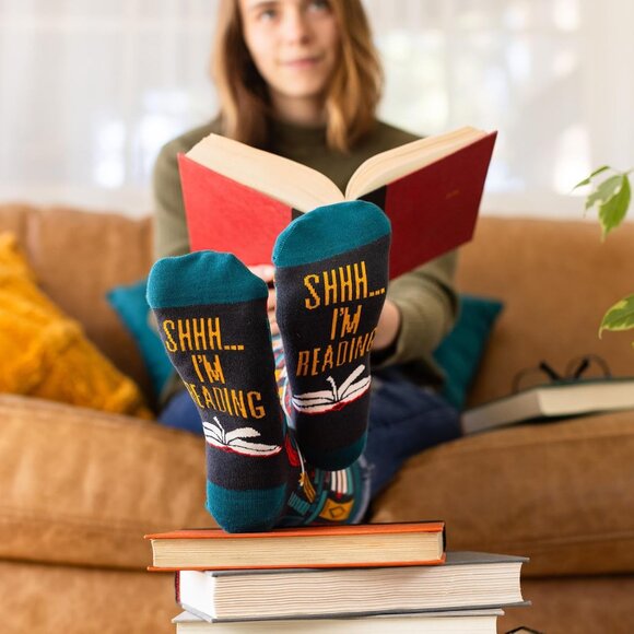 Book and Reading Socks - Funny gift for book lovers - Cozy socks for men and wom - Picture 3 of 8